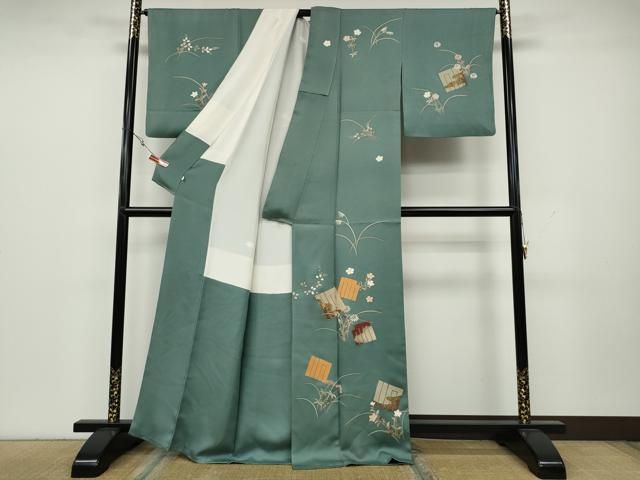 平和屋着物○訪問着 駒刺繍 源氏香花文 金彩 正絹 逸品 CAAY4901ut 平和