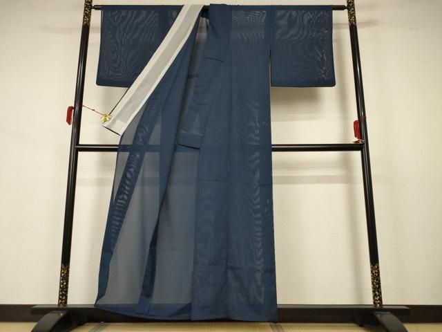 平和屋着物 夏物 色無地 絽 褐返色 洗える着物 AABB2615jd