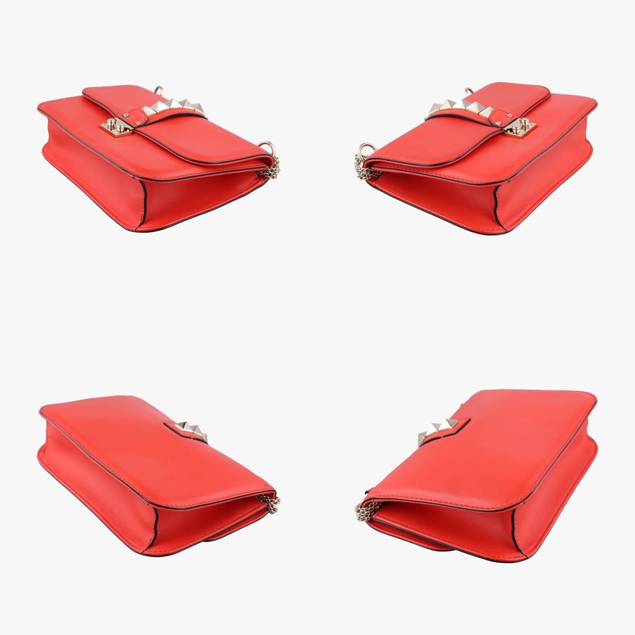 ヴァレンティノValentinoロックスタッズグラムロックレッドレザーBL-H398