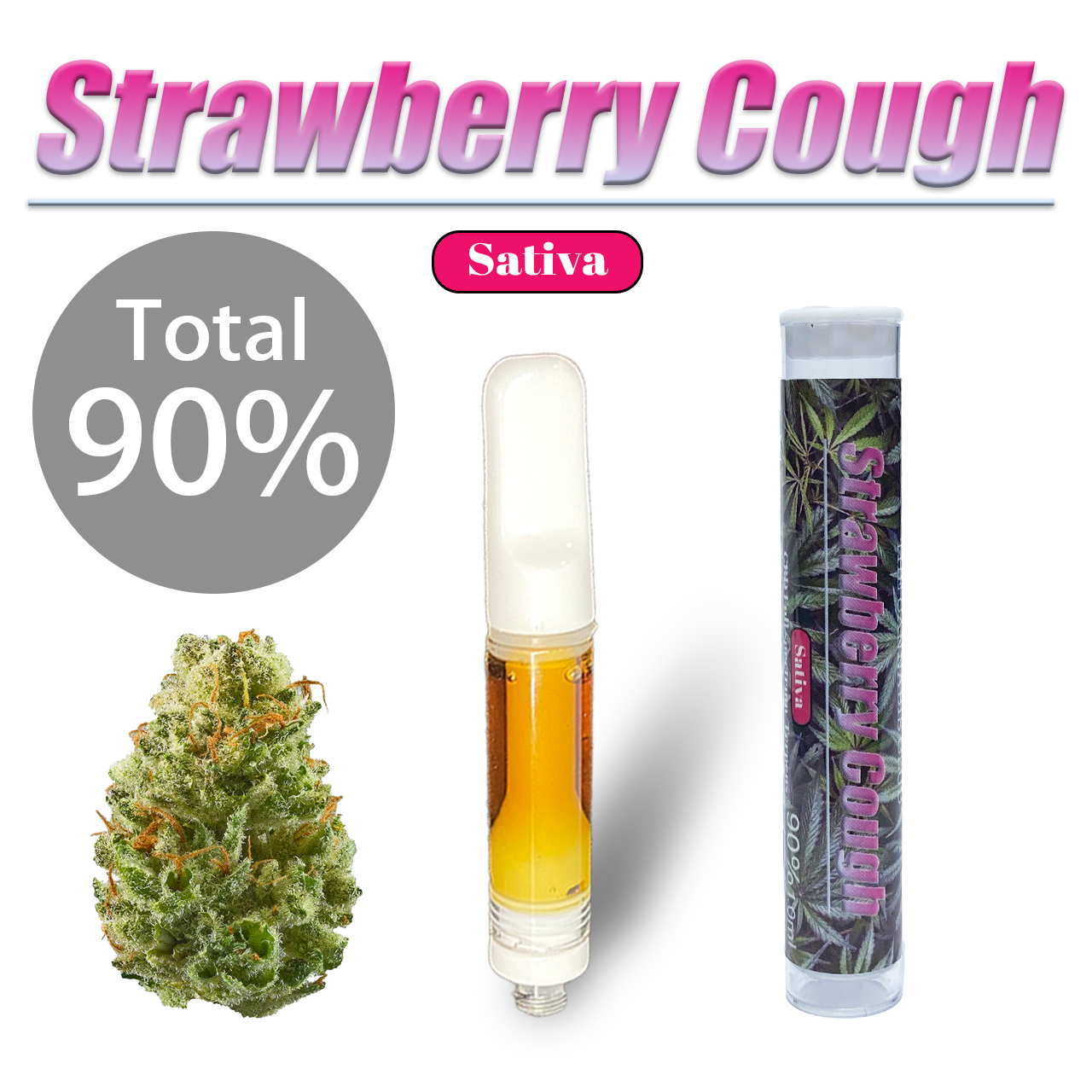 プレミアムCBDリキッド “Strawberry Cough”90% 1.0ml - メルカリShops