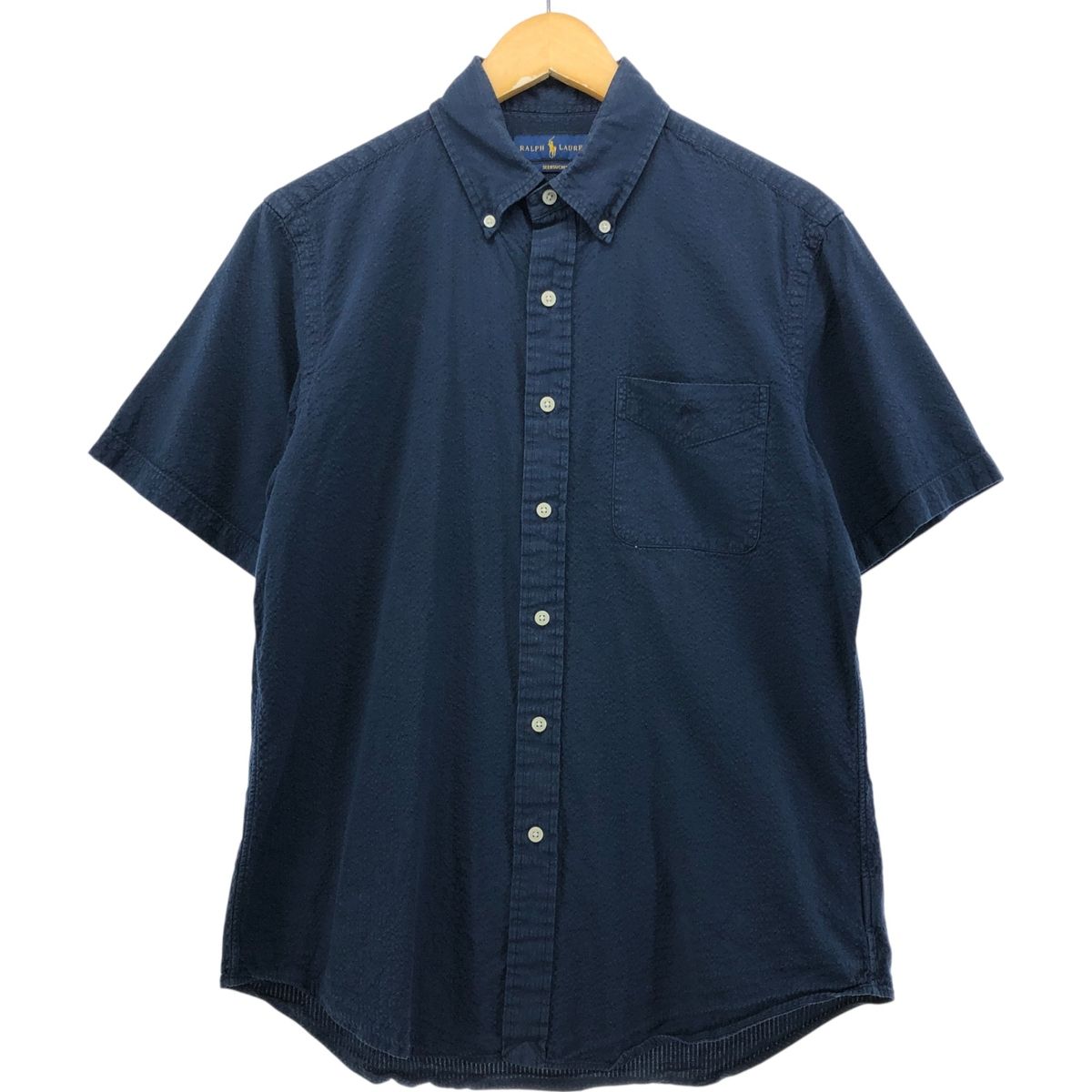 古着 ラルフローレン Ralph Lauren SEERSUCKER シアサッカー 半袖 ボタンダウンシャツ メンズM相当 /eaa553989 古着 ラルフローレン Ralph Lauren SEERSUCKER シアサッカー 半袖