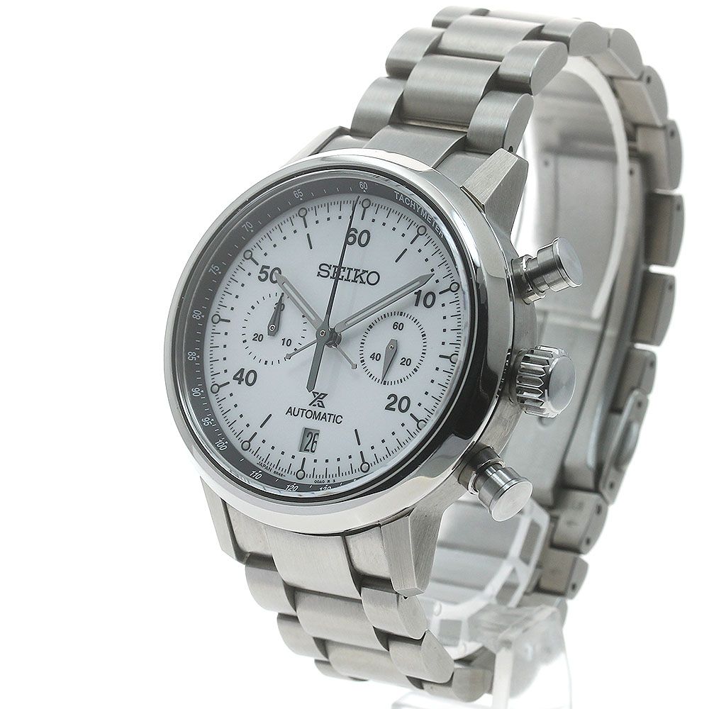 609【未使用】SEIKO 時計 メンズ 箱付き ソーラー クロノグラフ デイト