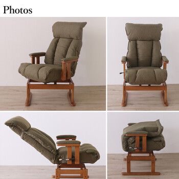 お手入れ簡単回転高座椅子 オリーブグリーン