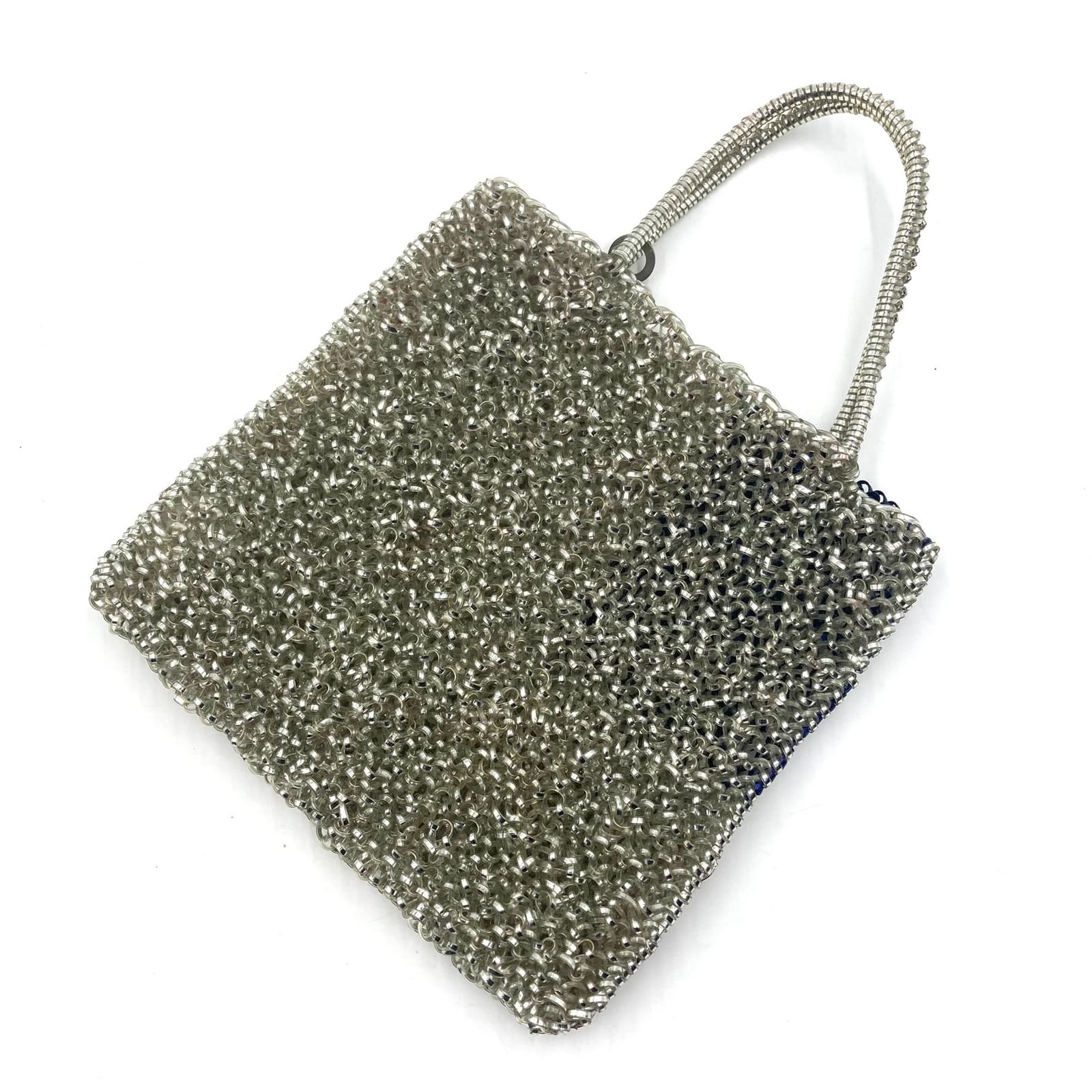 極美品 ANTEPRIMA アンテプリマ ワイヤーバッグ シルバーブルー