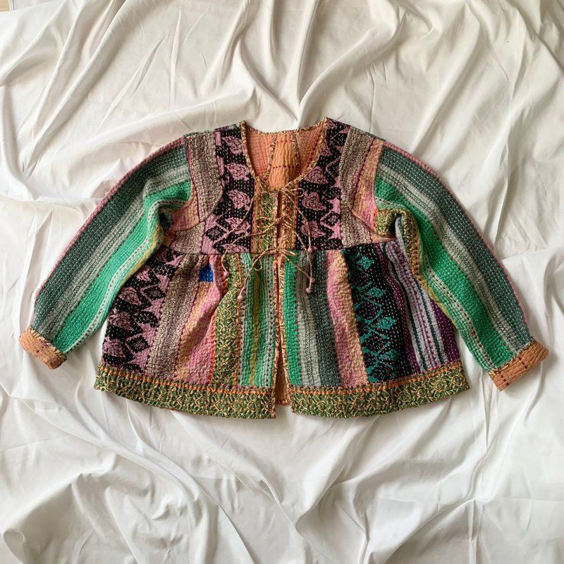 YOHANA】Vintage Kantha quilt Rabari jacket O / ビンテージ ...