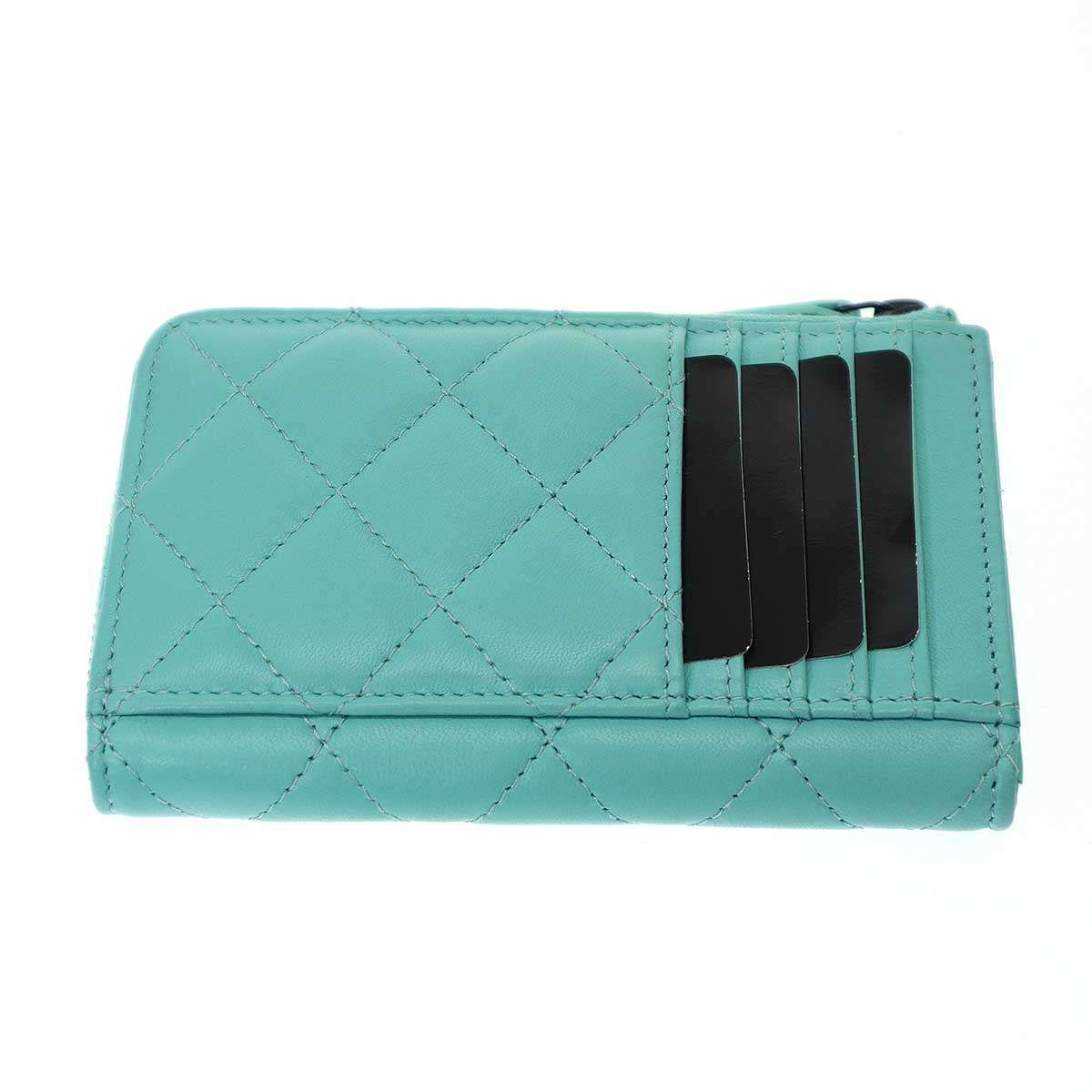 シャネル 24C ラウンドジップカードケース ブルー ラウンドジップ(ファスナー) CHANEL(シャネル) カードケース