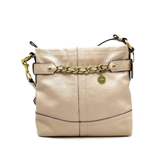 COACH コーチ チェーン ベルト レザー ショルダー バッグ eY0945N