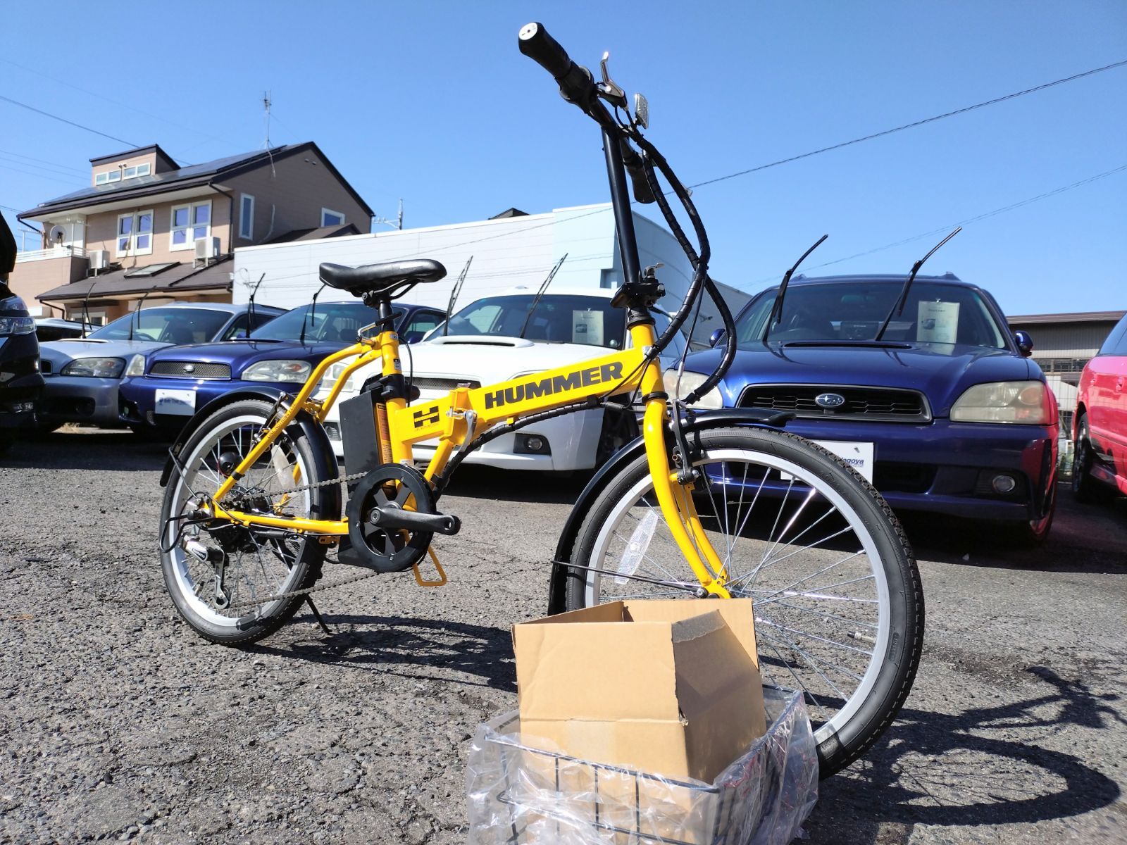 メルカリshop出店記念 特選B級祭 HUMMER 20インチ 折り畳み電動アシスト自転車 Newバージョン メーカー１年保証 定番イエロー k509