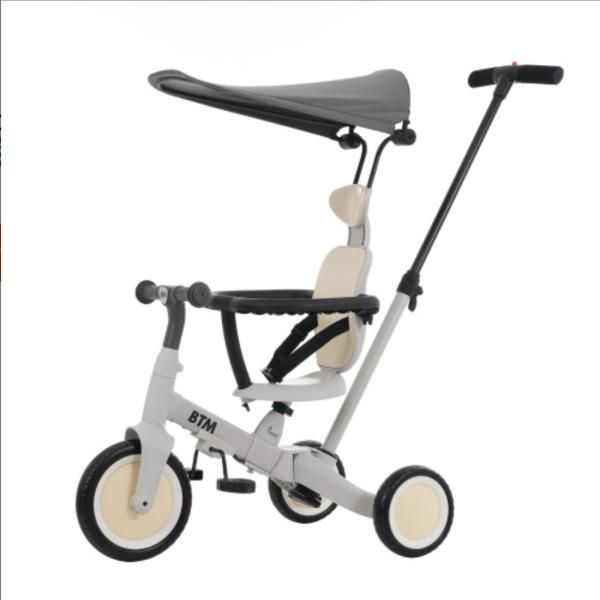 5in1 子供用三輪車 サンシェード付き 押し棒付き 安全バー付き 自転車