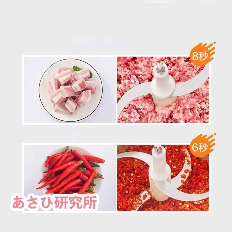 【未使用品】赤いフードプロセッサー 本体と付属品 Amazon.co.jp: フードプロセッサー 1台4役（刻む/混ぜる/潰す