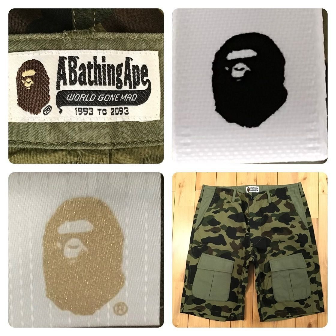 BAPE 1st camo green カーゴ ハーフパンツ Lサイズ a bathing BAPE 1st camo green カーゴ ハーフパンツ Lサイズ a bathing