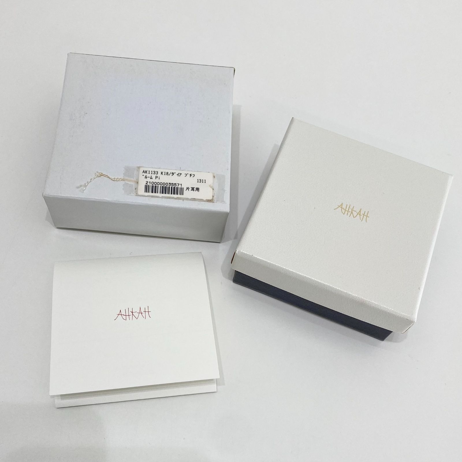 AHKAH K18 プチブルーム ピアス 片耳用 AK1133 ゴールド AHKAH K18 ダイア プチブルーム ピアス 片耳用 AK1133 ゴールド