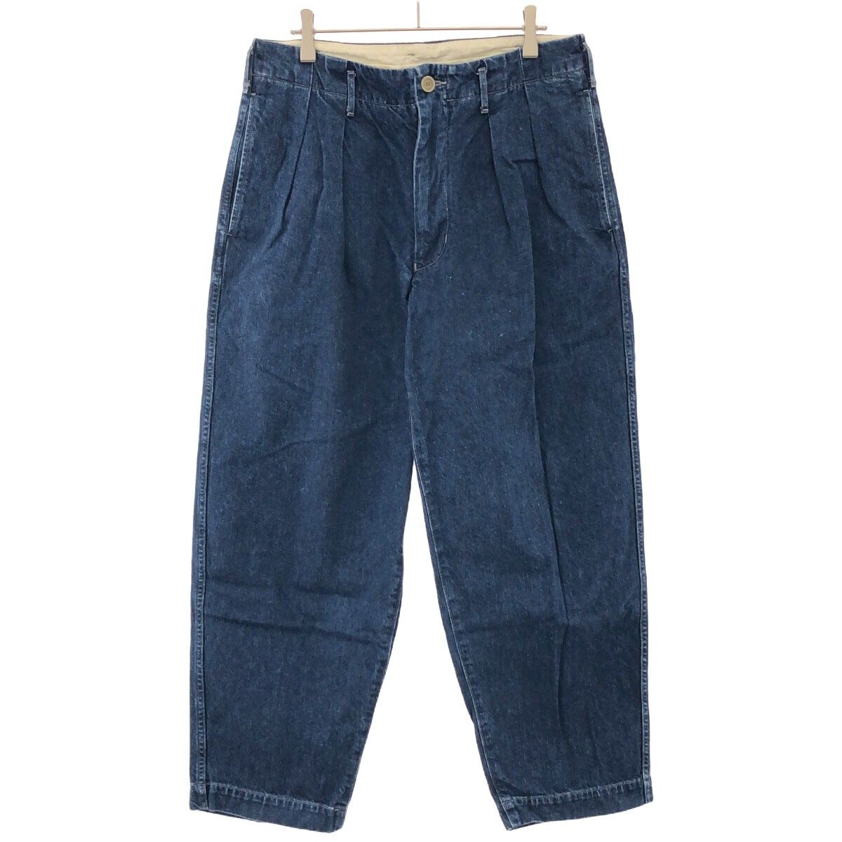 unfil アンフィル COTTON DENIM 2TUCK TROUSERS 2タックデニムトラウザーパンツ インディゴ 4 WZSP-UM205  - メルカリ