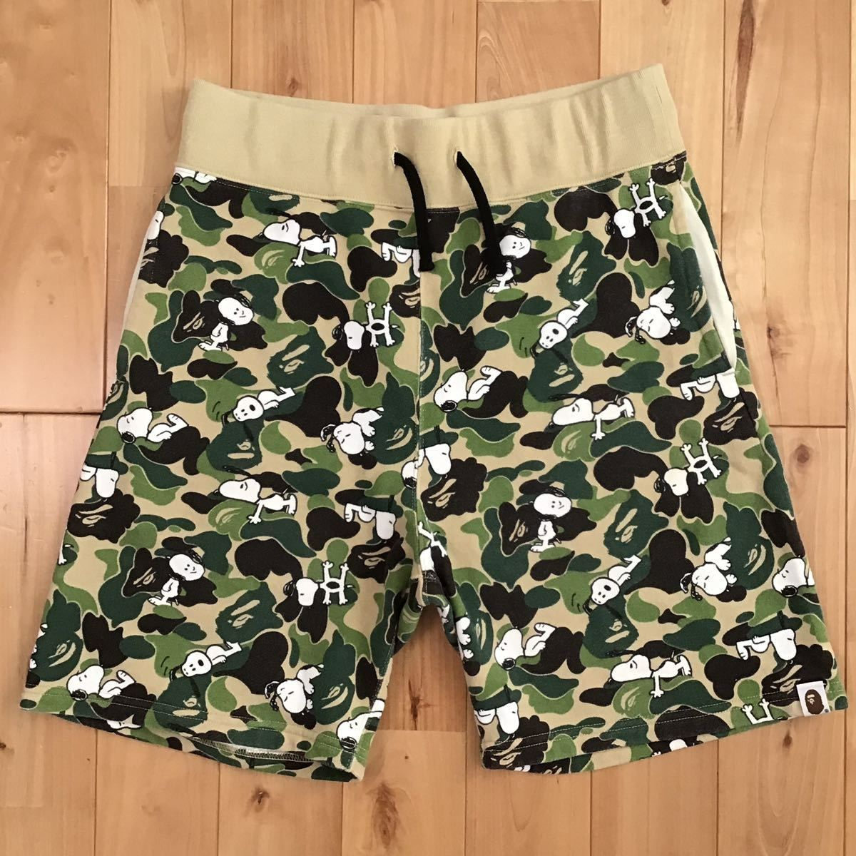 SNOOPY × BAPE ABC camo スウェット ハーフパンツ Sサイズ a bathing ape BAPE ショーツ shorts  スヌーピー エイプ ベイプ 迷彩 - メルカリ