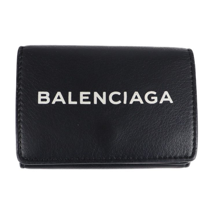 新品未使用品BALENCIAGA三つ折り財布 ブラック594312 正規品約80g