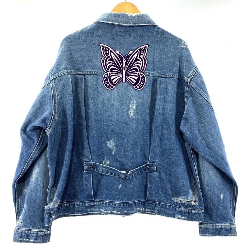 中古】NEEDLES 22SS Papillon Patches Jean Jacket サイズXL