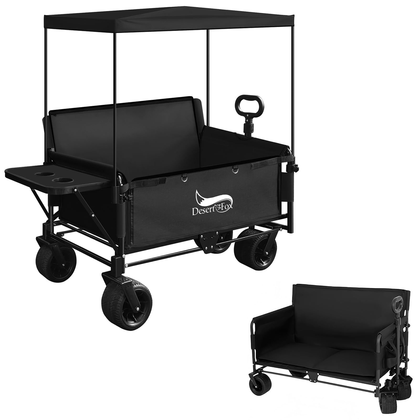 ワンタッチ収束型 キャンプ キャンプ 折り畳み キャリー コンパクト 子供用ソファ レジャー 椅子 3WAY BBQ 耐荷重200kg 大容量 運動会 静音 折りたたみ式物置台付き 荷物運び 10CM 太タイヤ ブレーキ付 日よけテント付き キャリーカート