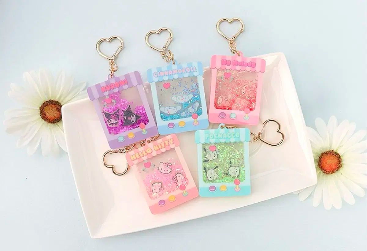 正規品 Sanrio(サンリオ) 人形を描く キーリング (ポチャ) クロ シーナ マメル キティ)