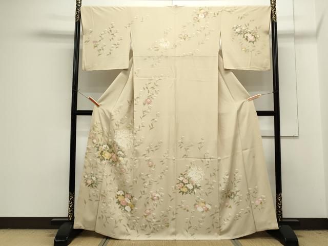 平和屋着物○訪問着 友禅 作家物 花丸文 高島屋扱い 正絹 逸品