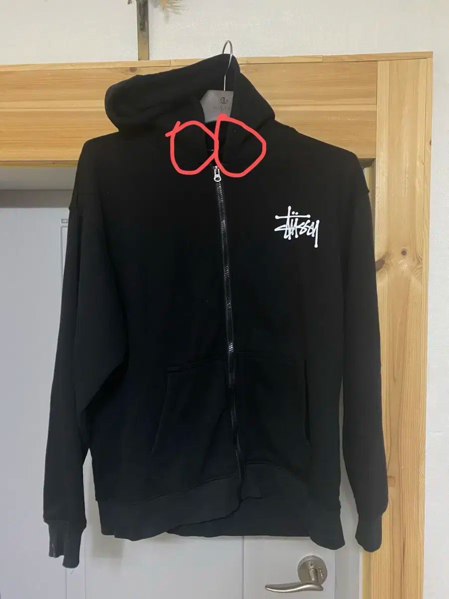 STUSSY ベーシック フードジップアップ ブラック サイズ M