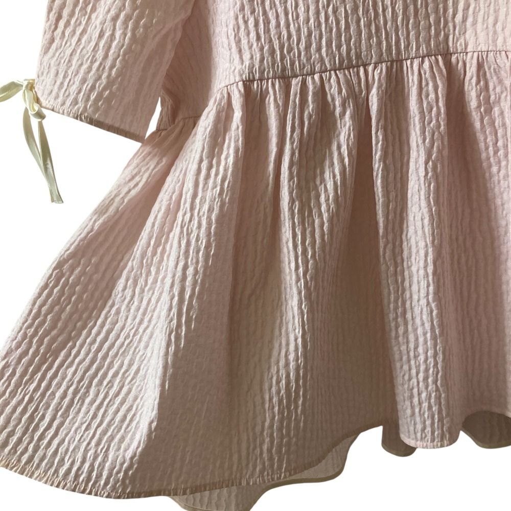 yori ヨリ フクレフレアブラウス ショートスリーブ プルオーバー