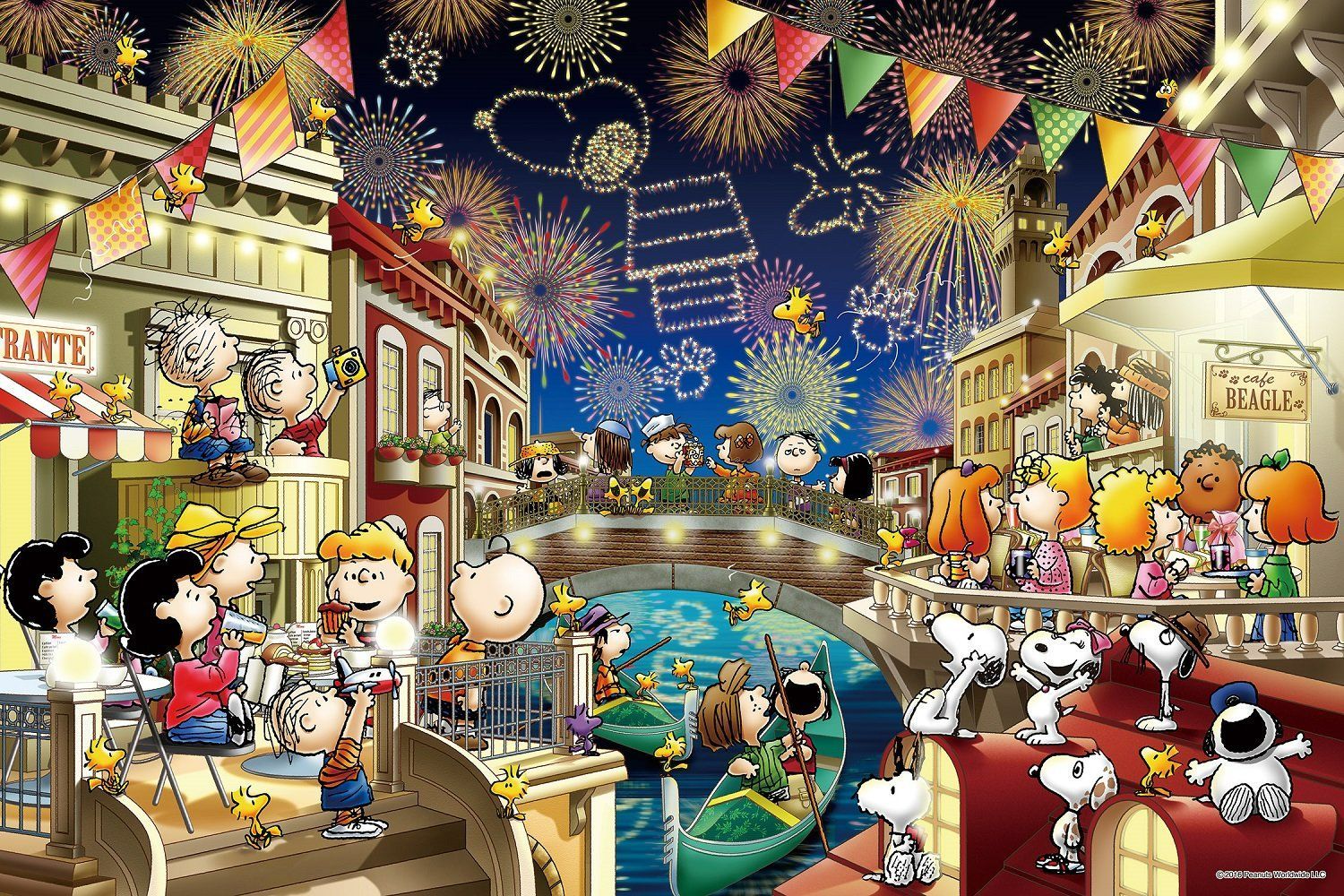 【在庫処分】のり付き 12-049s ヘラ付き (50×75cm) ファイヤーワークス 点数券付き スヌーピー PEANUTS ジグソーパズル EPOCH 1000ピース エポック社