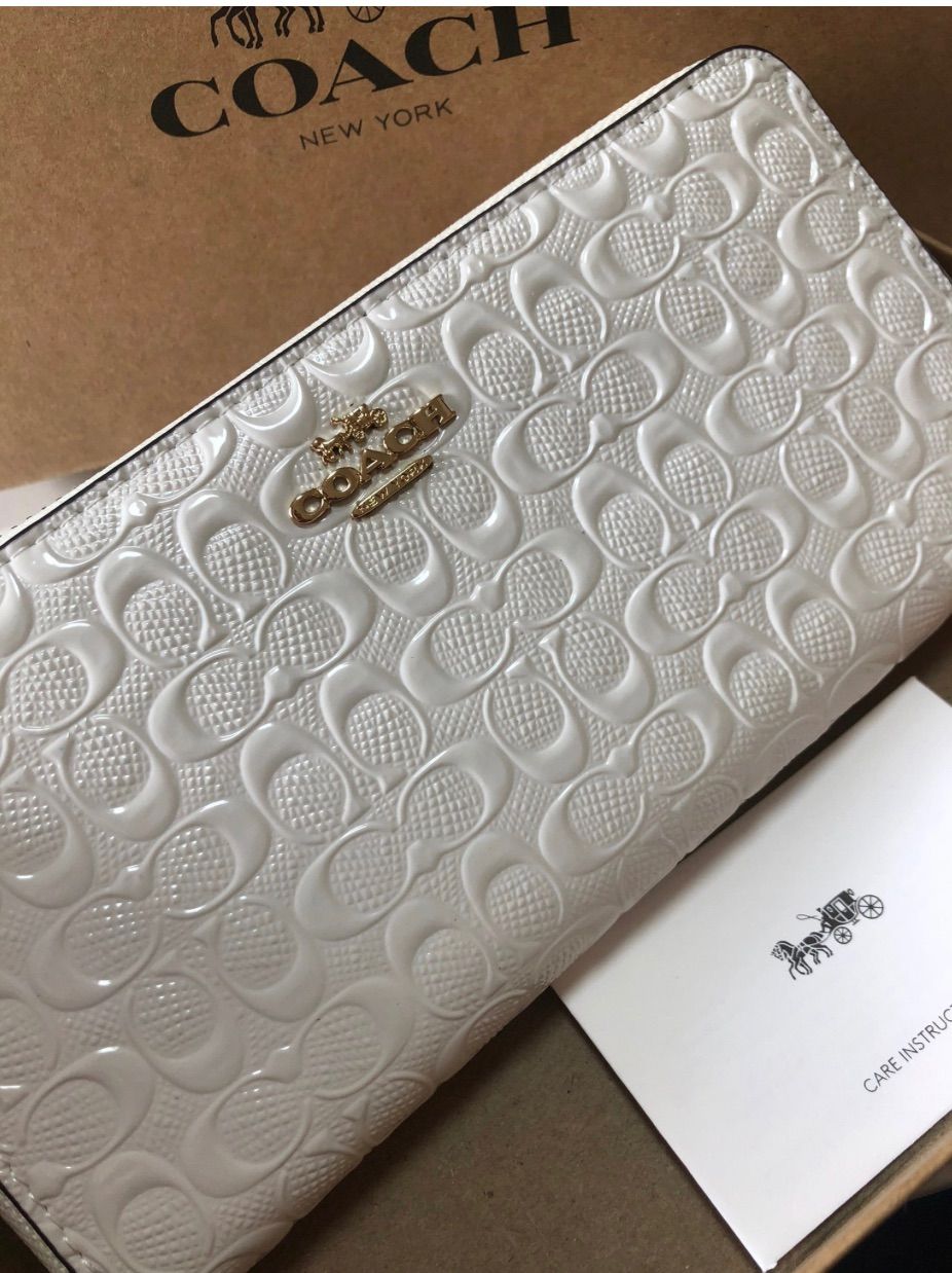 COACH 新品 ホワイト 長財布 レディース コーチ 小物 白 財布 J06