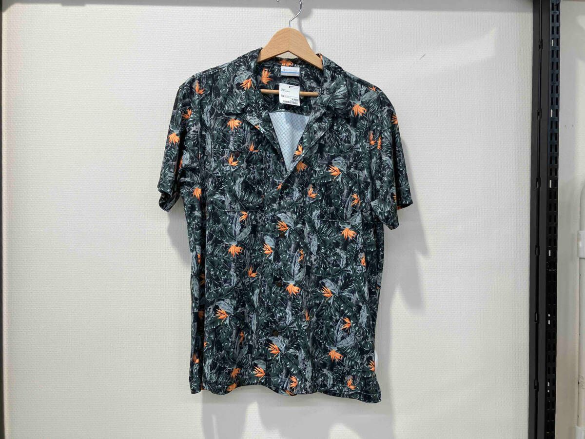 Columbiaコロンビア メンズ ショートスリーブシャツ 総柄 グリーン 122 PM0085 サイズM