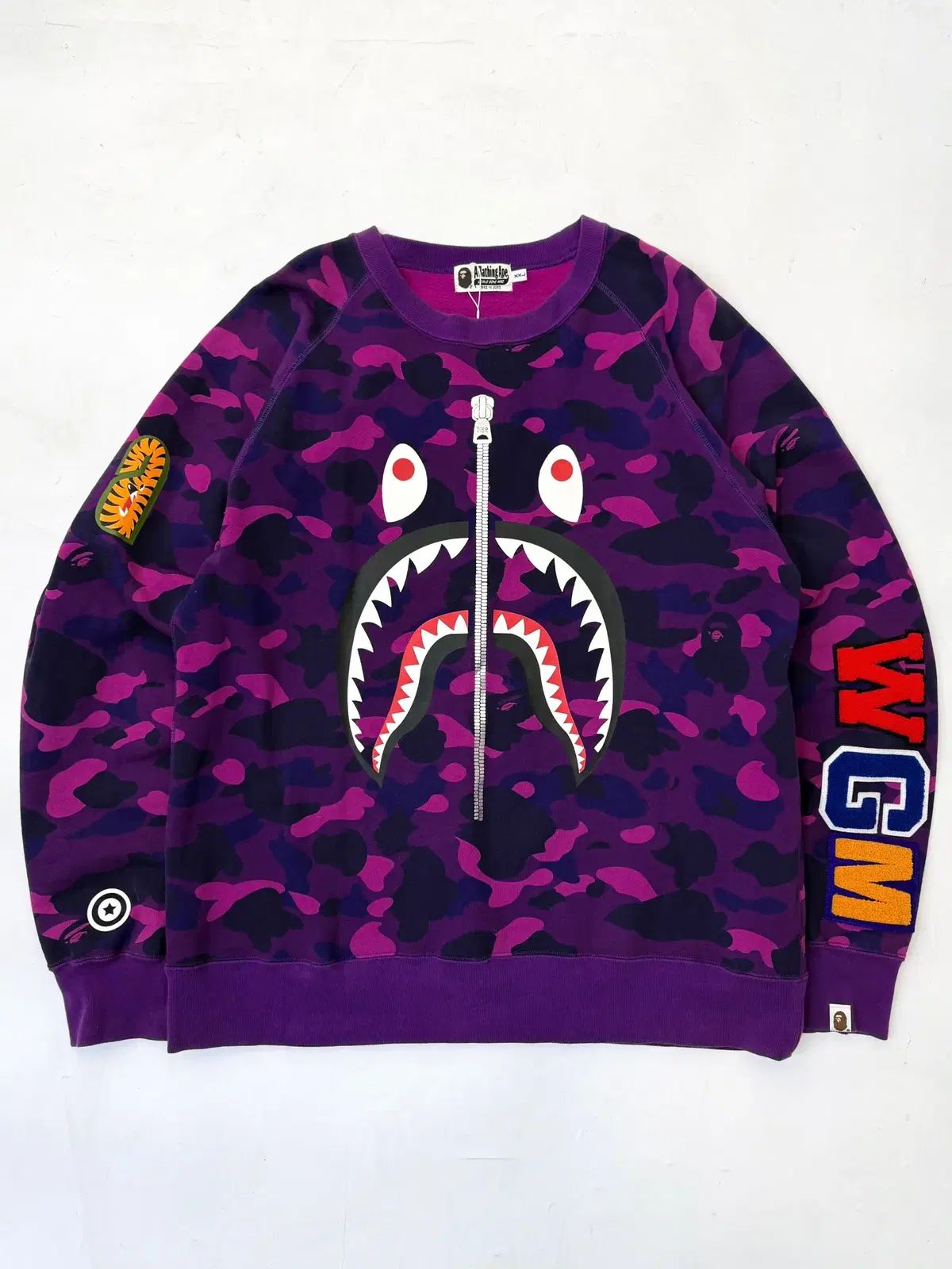 A Bathing Ape トレーナー カラーカモ パープル A Bathing Ape トレーナー カラーカモ パープル