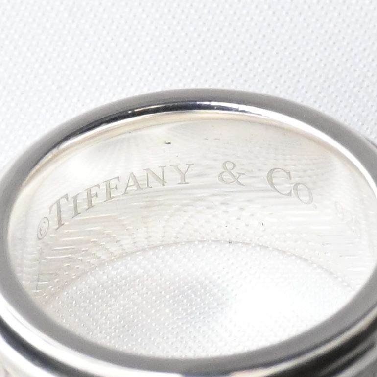 研磨済】TIFFANY＆Co. ナロー チタン リング 9.5号 シルバー925