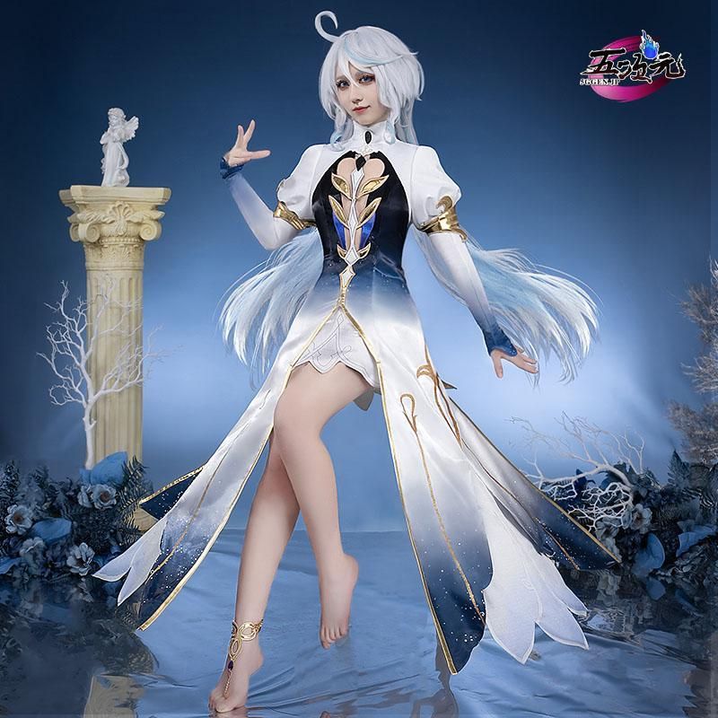 基萌 原神 コスプレ 水神 フォカロルス 神Ver 衣装 ウィッグ 追加