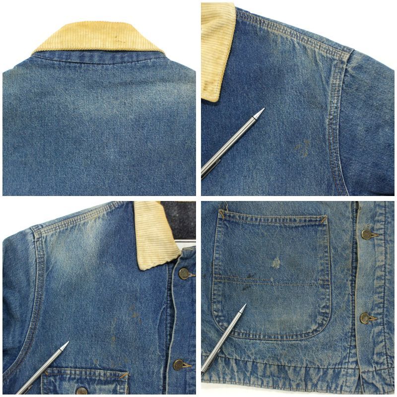 USA製 ローバックス カバーオール ブランケット 襟コーデュロイ 80s USA製 ローバックス カバーオール ブランケット 襟コーデュロイ 80s