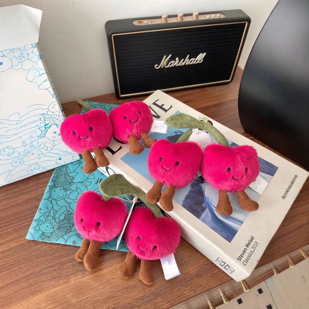 ジェリーキャット　チェリー　さくらんぼ　ぬいぐるみ　バッグチャーム　袋付き JELLY CAT - ジェリーキャット チェリー さくらんぼ ぬいぐるみ