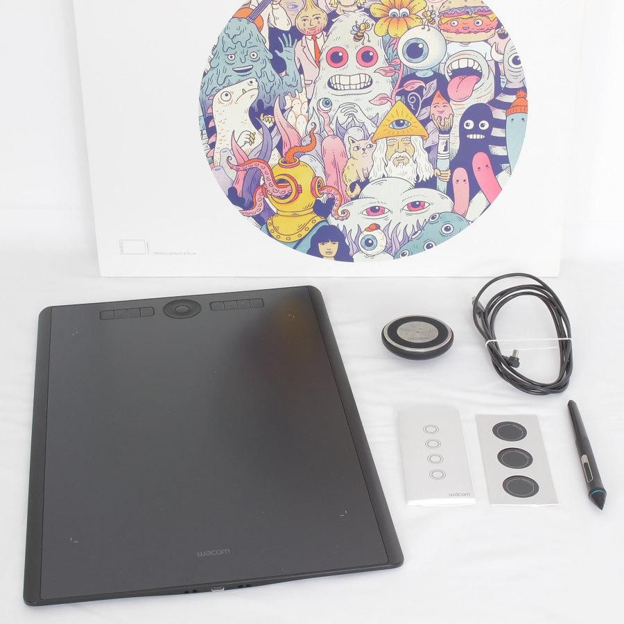 ペンタブ 板タブ Wacom Intuos Pro Large まっくろく PTH-860