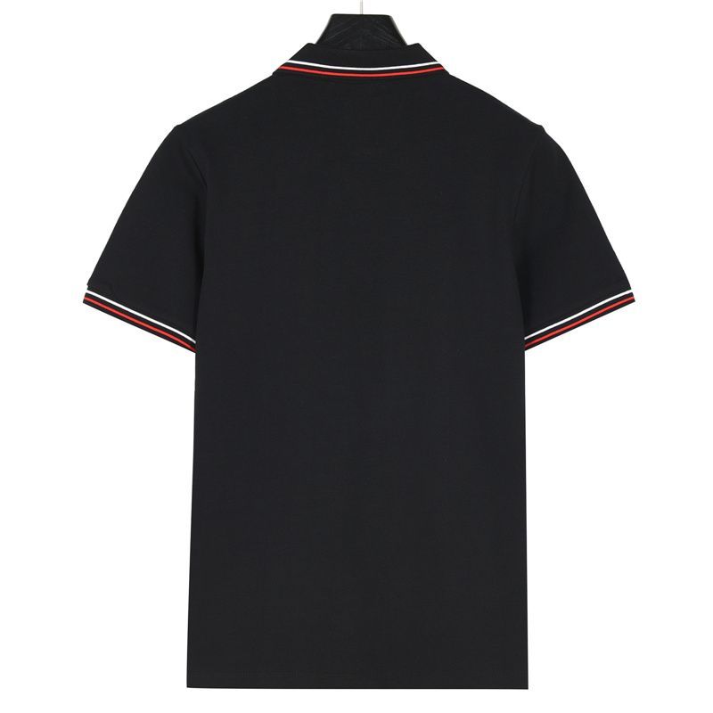 【希少❗️】PRADA ブラック ポロシャツ　黒ロゴ　XL PRADA(プラダ) ワンポイントロゴポロシャツ UJN883 ネイビー