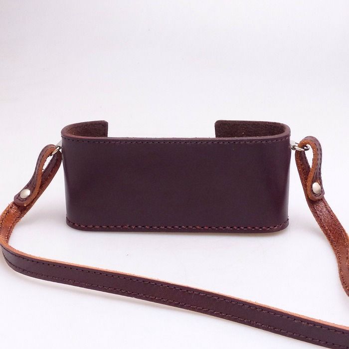 準備の整った カメラ ヒラノ ライカ Leica A型 DII 用 ケース-ストラップ 茶色