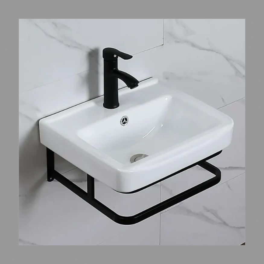 家庭用 壁掛け式 洗面ボウル 手洗い器 洗面ボール 浴室洗面台小型洗面所 洗面台セット シンク タオルハンガー付き 手入れが簡単