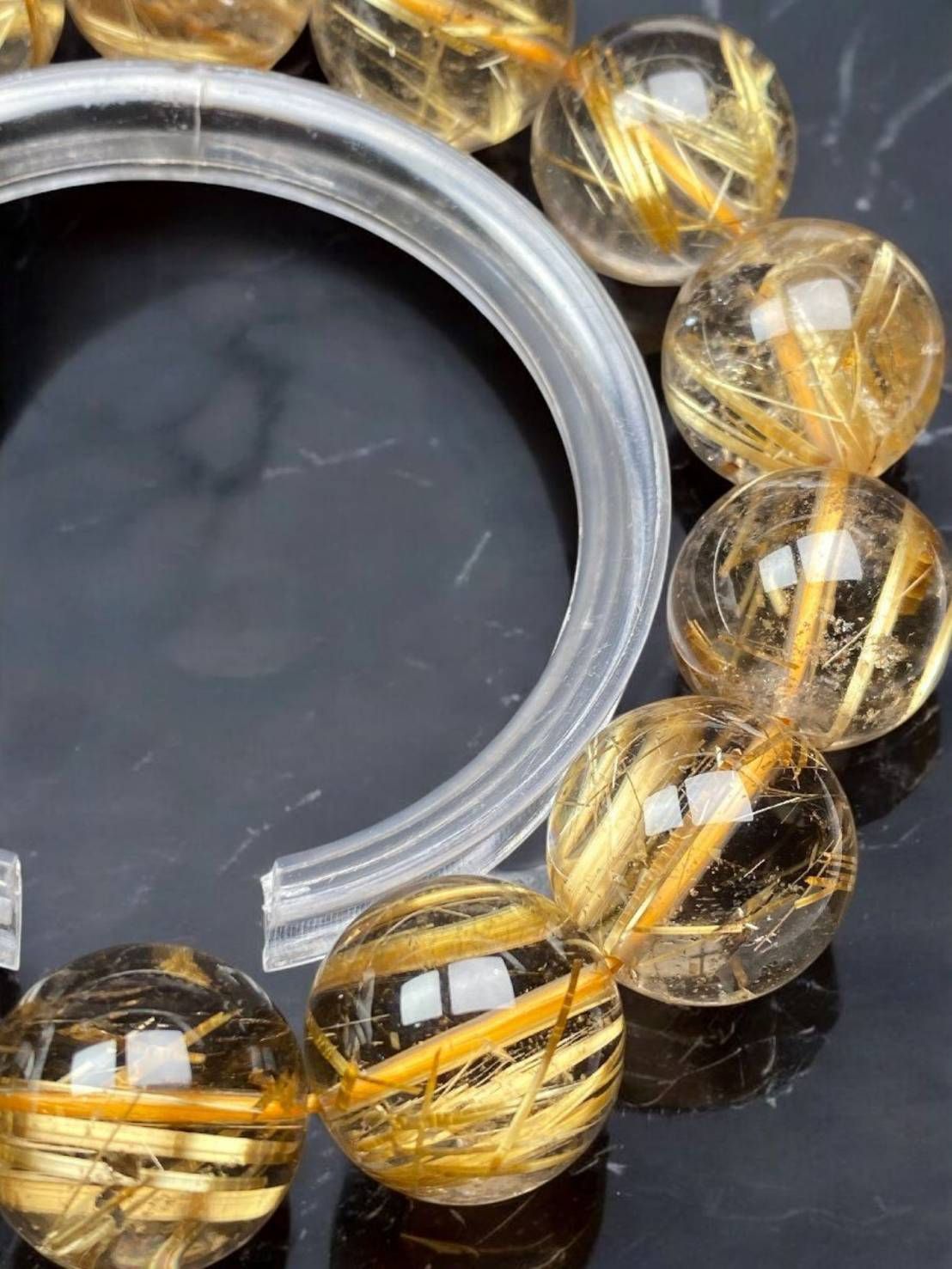 AWK7710]式神入りタイチンルチル最強の金運・幸運・守護石特大17