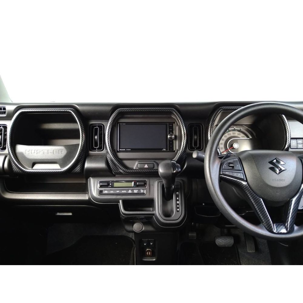 カーボン調 オリジナル3D インテリアパネル3P ハスラー MR52 | 92S 現行 R2|1- DYP センターパネル 貼付けタイプ 車 カスタム パーツドレスアップ