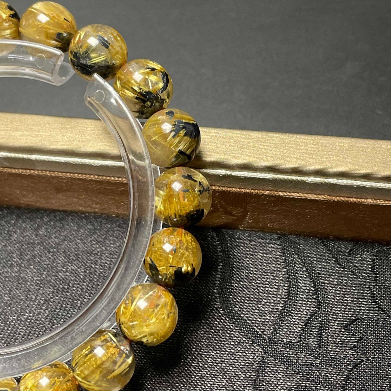 高級 EU製 ☆太陽花タイチンルチル☆黄金針水晶 金運 開運