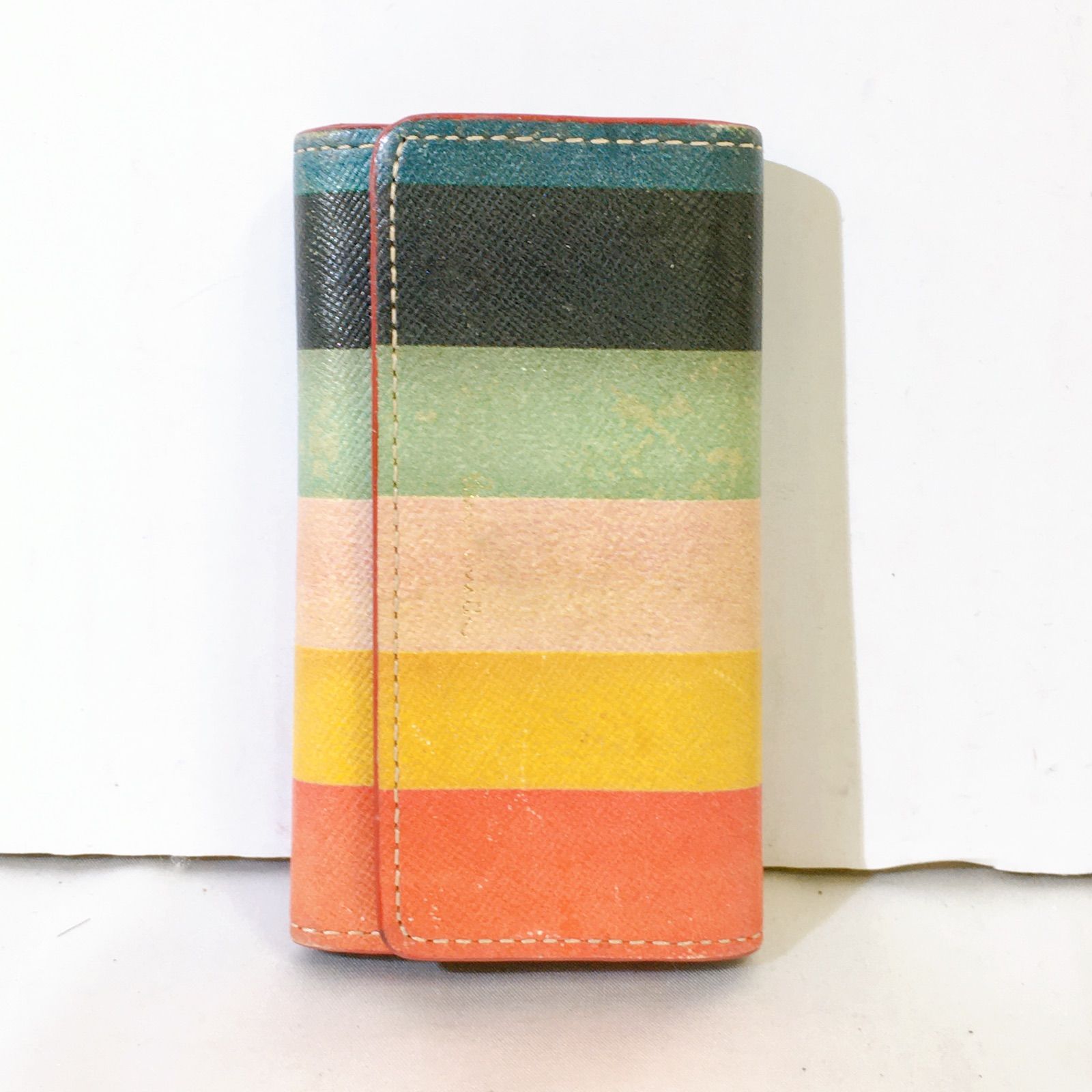 美品】 paul smith rainbow key case ポールスミス 虹色 キーケース