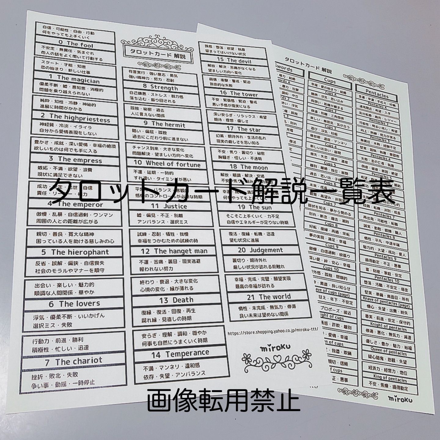 訳あり未使用品 聖母のメッセージカード : 解説書 お買い上げ