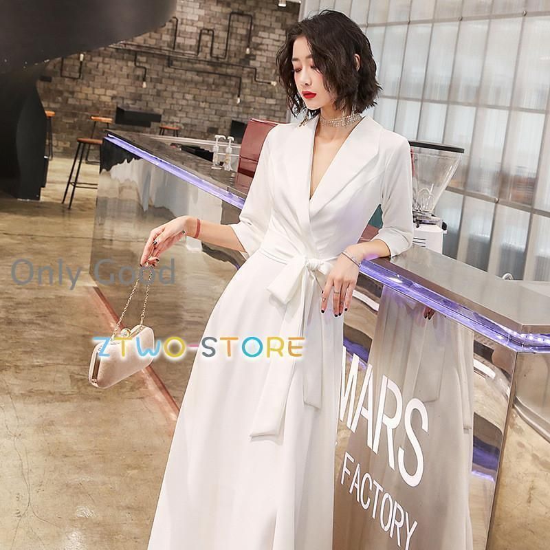 カシュクールドレス パーティードレス 結婚式 お呼ばれドレス 20代 30代 40代 50代 黒 ロングドレス 袖あり Aライン 大きいサイズ 3L 上品 NEXPOTALLINN_EU