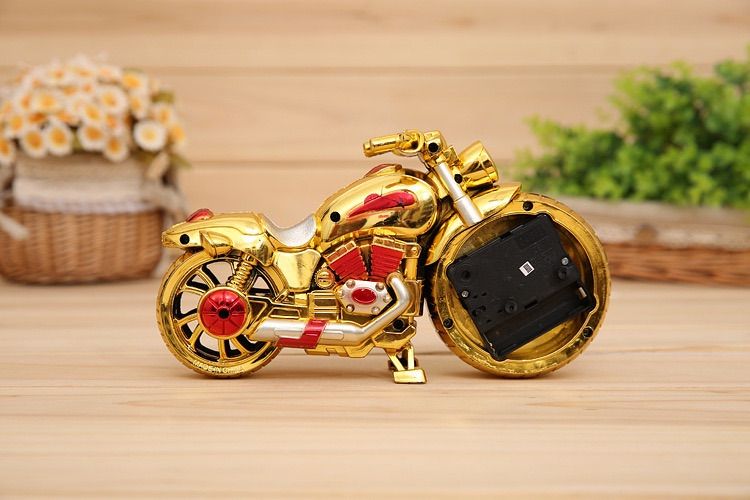 新品 バイク 目覚まし時計 かっこいい メタリック インテリア ブラック