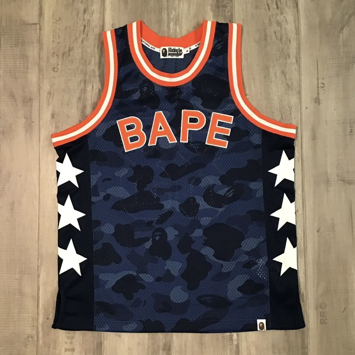 Blue camo BASKETBALL TANK TOP Mサイズ a bathing ape BAPE STAR エイプ ベイプ バスケットボール  タンクトップ BAPE STA 迷彩 - メルカリ