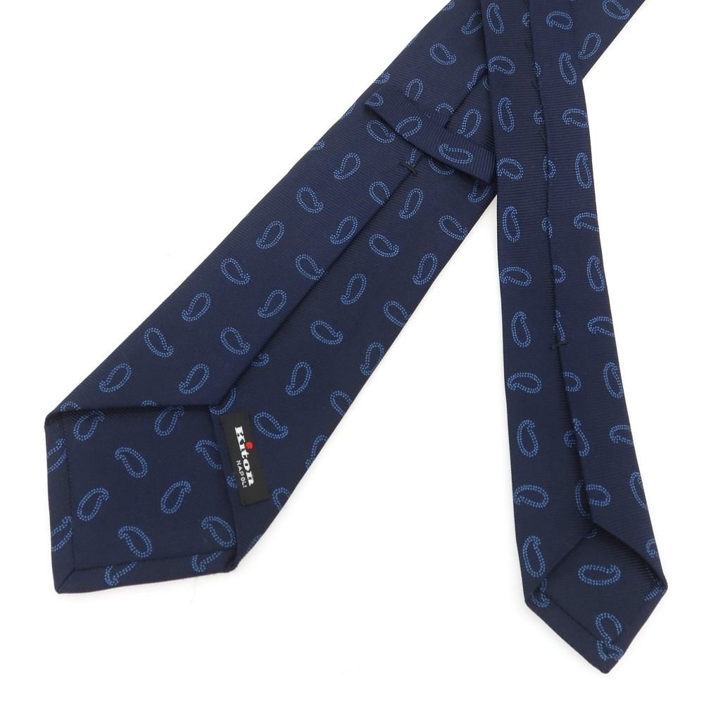 【中古】キートン Kiton ストライプ クアトロピエゲ シルクウール系 ネクタイ【メンズ】 KITON - 【中古】キートン Kiton ストライプ クアトロピエゲ シルク