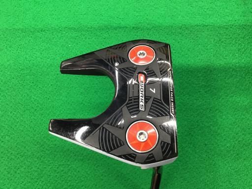 オデッセイ　 ワークス　バーサ　メンズゴルフパター　スチール　右利　PT　ピン型 中古】 オデッセイ O WORKS #7 34インチ パター PT スチール