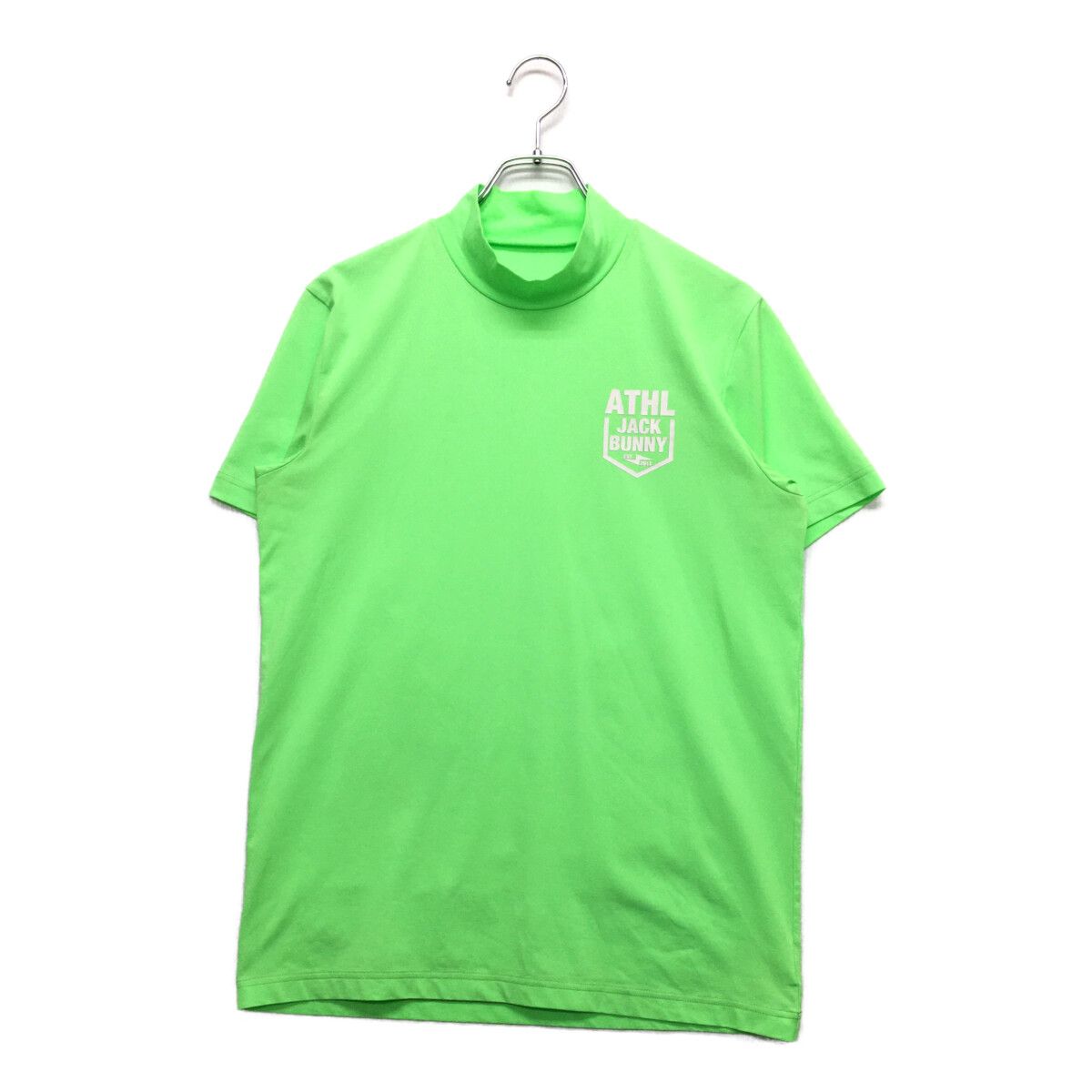 中古 メンズ ジャックバニー Jack Bunny!! 半袖シャツ 5(L) 黄緑 モックネック ハイネック