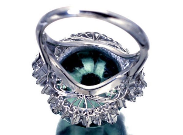 超特大 上天然トラピッチェエメラルド12.255ct＆ダイヤ0.78ct