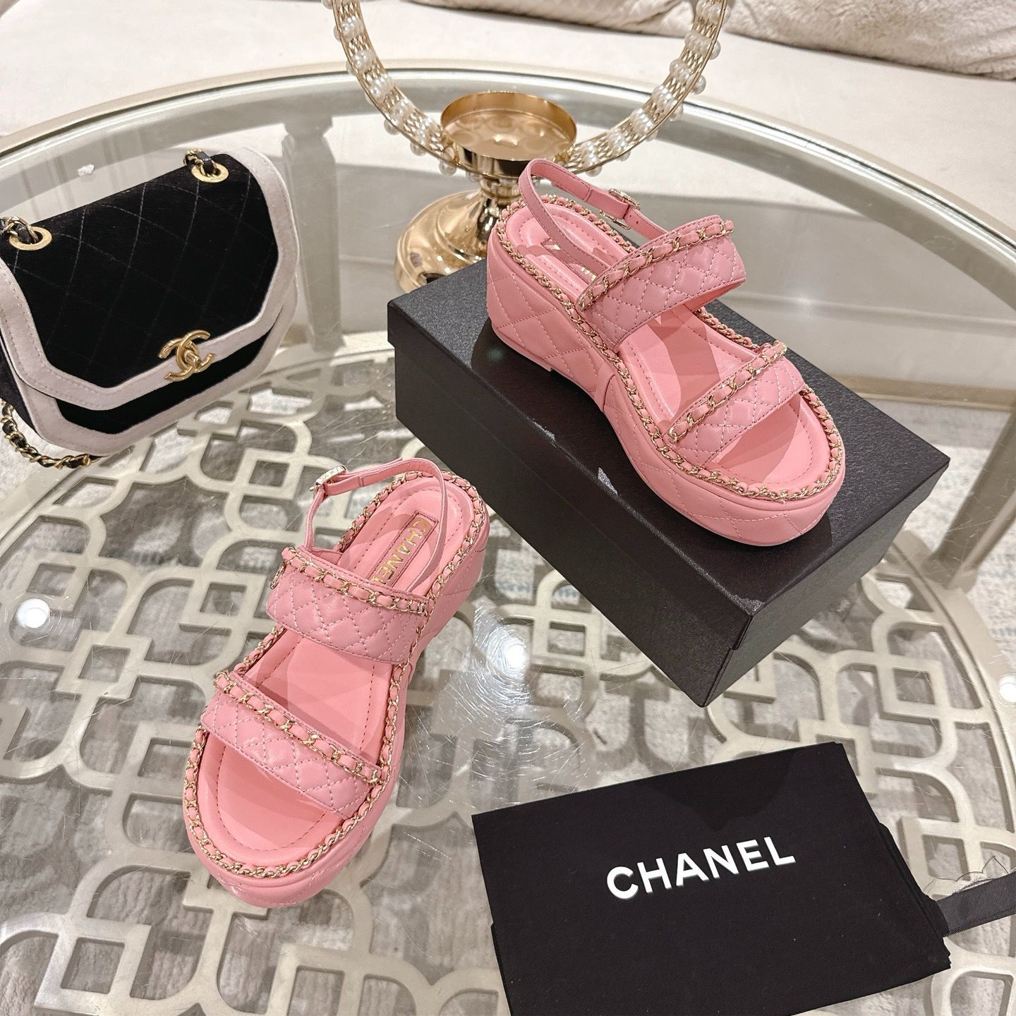CHANEL シャネル 25SS 菱格チェーン スリッパ08-2 - メルカリ